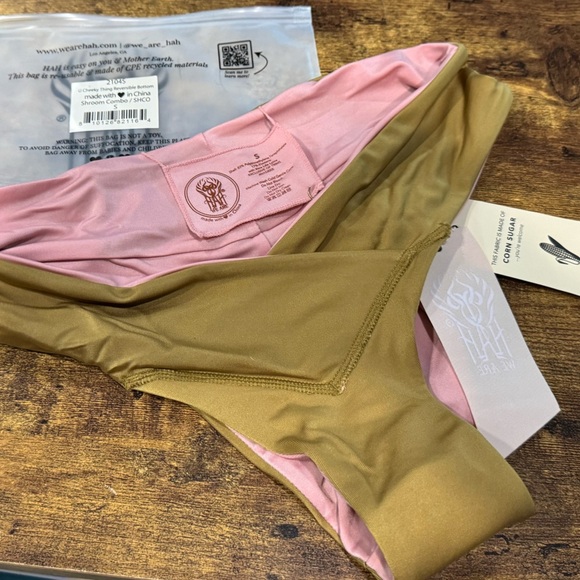 NWT We Are HAH REVOLVE Free People Brand U Cheeky Thing Reversible Swim Bottom S - Picture 7 of 7